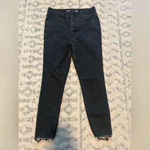 Old Navy - Black & Distressed “Rockstar Super Skinny” Button fly, Highrise Jeans